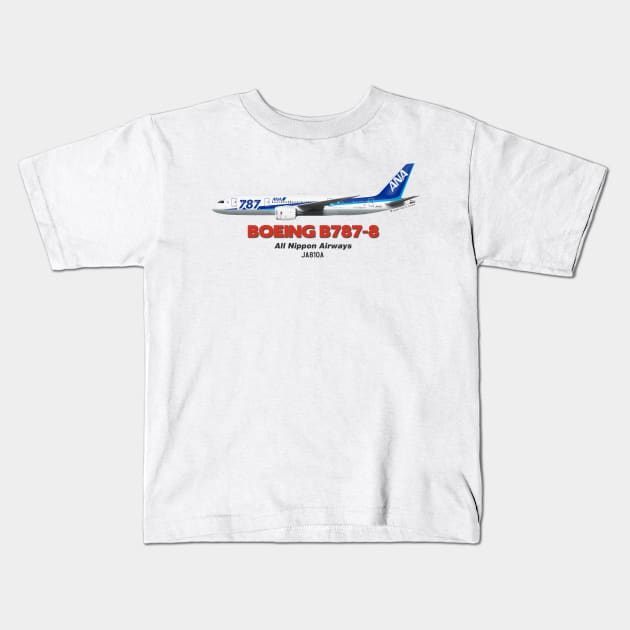 Boeing B787-8 - All Nippon Airways Kids T-Shirt by TheArtofFlying